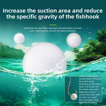 Karp ribiški pribor: plutajuća pjenasta kuglica za mamac, usisni pomoćnik, perle i udica