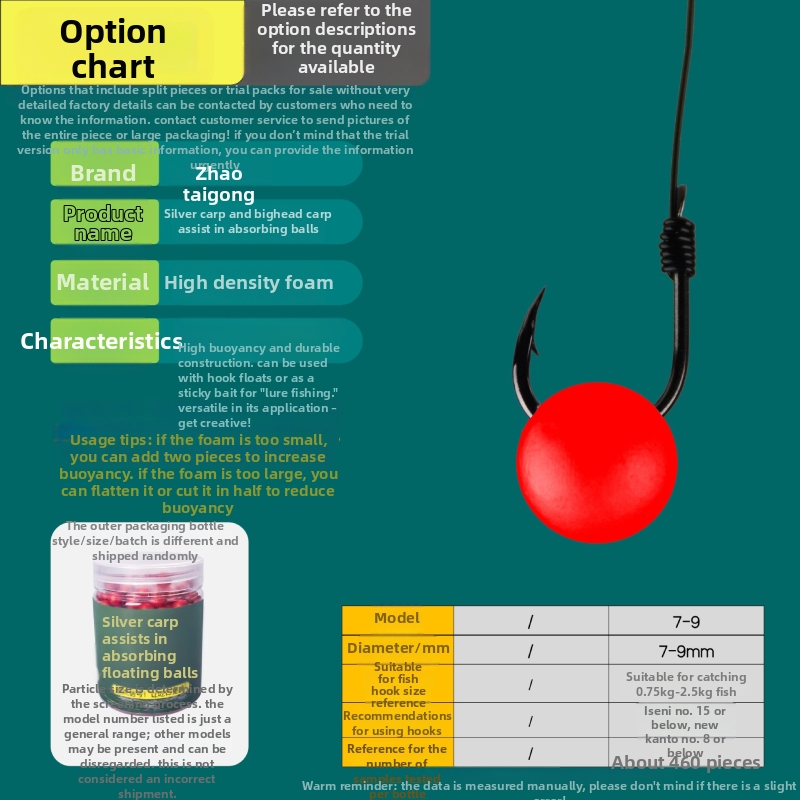Karp ribiški pribor: plutajuća pjenasta kuglica za mamac, usisni pomoćnik, perle i udica