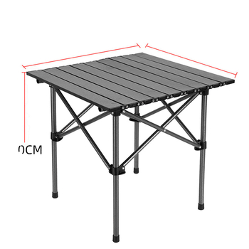 Πτυσσόμενο φορητό υπαίθριο τραπέζι για κάμπινγκ, ψάρεμα και πικ-νικ – ματ χάλυβας άνθρακα