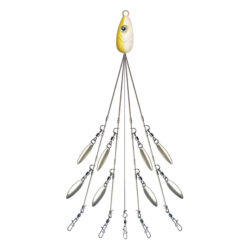 Jūras makšķerēšana: divi komplekti pa astoņām mirdzošām mīkstajām lūrēm, viltus/biomimiskas lure, ABS materiāls