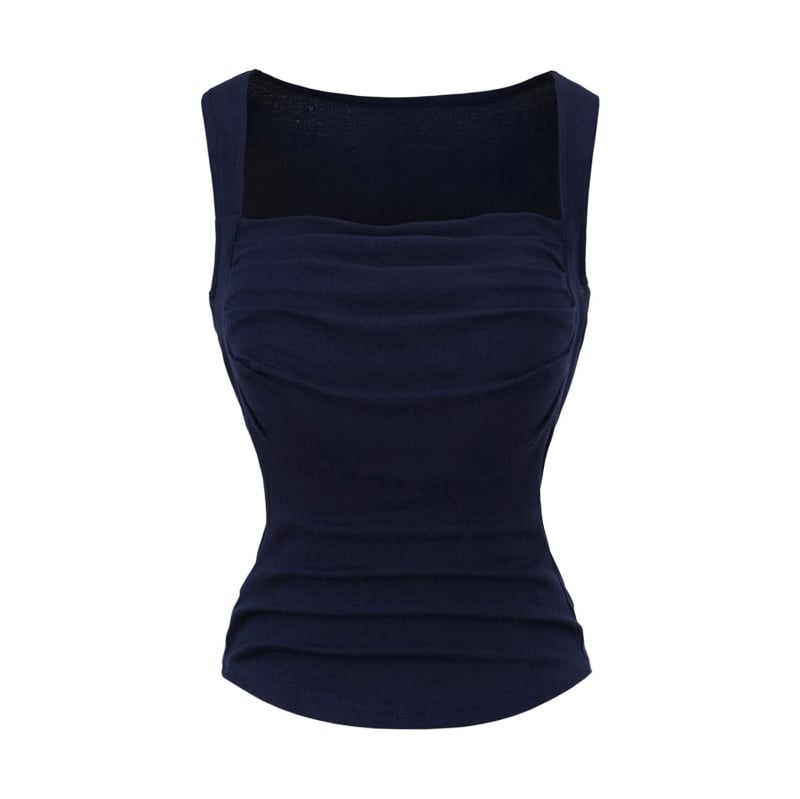 Камизолка със подплънка за бюст, квадратно деколте, тясна кройка, Rayon плат (90–95% съдържание rayon), микроеластичност