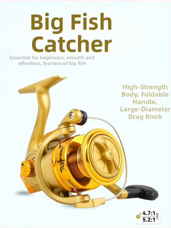 Fishmx σπίνερ ρελέ με πλήρη μεταλλική κατασκευή, εξαιρετικά ομαλή λειτουργία, ελαφριά κατασκευή, ηλεκτροπλατιωμένο κεφάλι