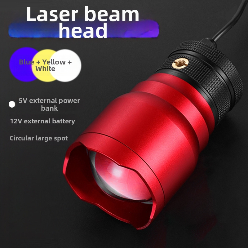 Išorinis žvejybos LED žibintas, aliuminio lydinio korpusas, 200–500 m nuotolis, kinetinės energijos tiekimas, Fisherman's Treasure