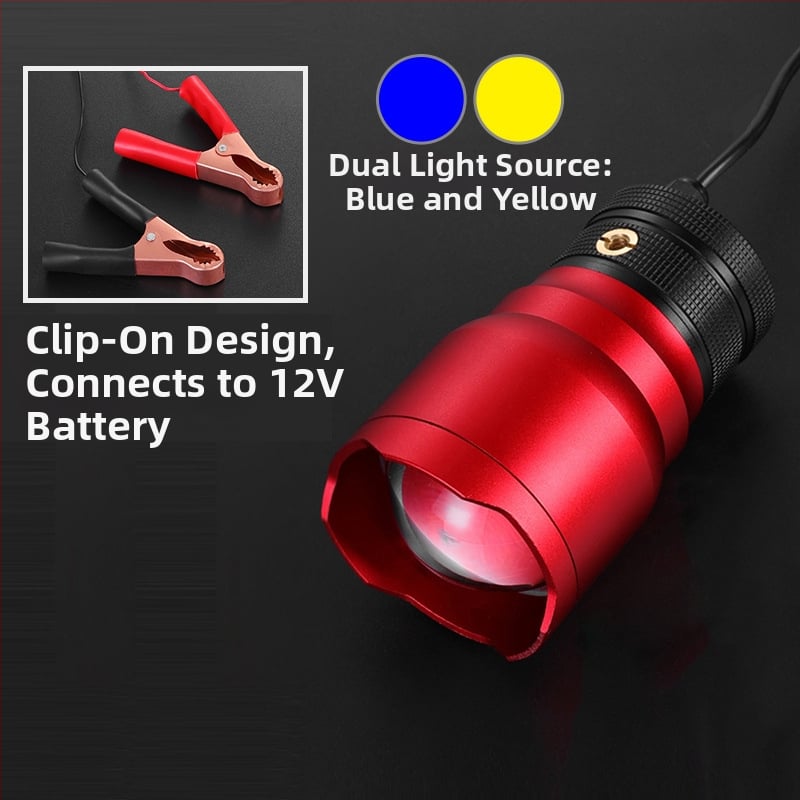 Išorinis žvejybos LED žibintas, aliuminio lydinio korpusas, 200–500 m nuotolis, kinetinės energijos tiekimas, Fisherman's Treasure