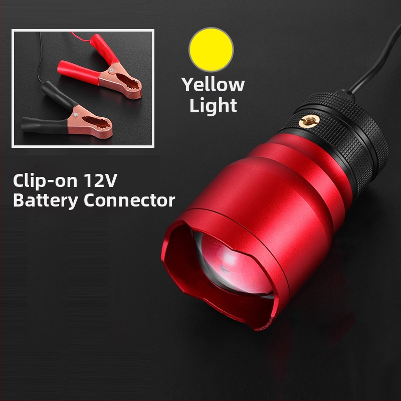 Išorinis žvejybos LED žibintas, aliuminio lydinio korpusas, 200–500 m nuotolis, kinetinės energijos tiekimas, Fisherman's Treasure