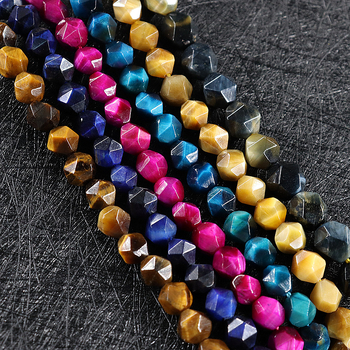 Prirodne Tiger Eye perle – polugotove, okrugle facetirane perle za ručno izrađene nakit DIY