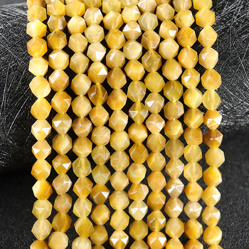 Prirodne Tiger Eye perle – polugotove, okrugle facetirane perle za ručno izrađene nakit DIY