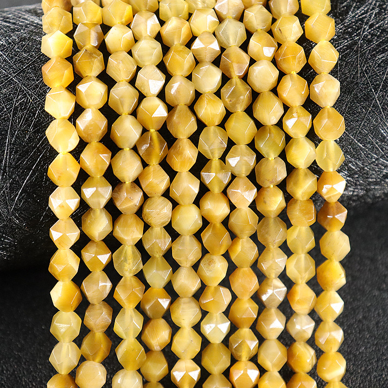 Prirodne Tiger Eye perle – polugotove, okrugle facetirane perle za ručno izrađene nakit DIY