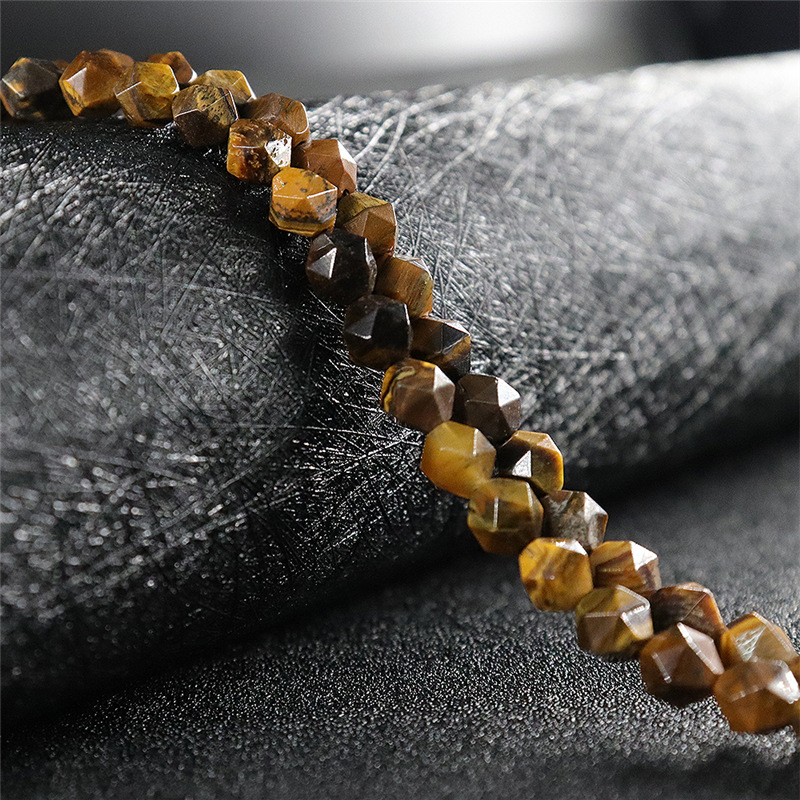 Prirodne Tiger Eye perle – polugotove, okrugle facetirane perle za ručno izrađene nakit DIY