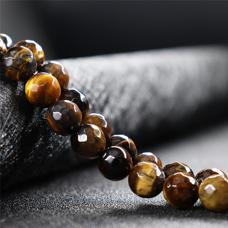 Prirodne Tiger Eye perle – polugotove, okrugle facetirane perle za ručno izrađene nakit DIY