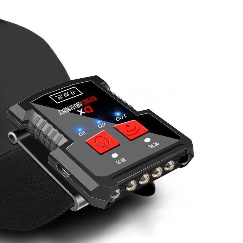 Lumină frontală LED reîncărcabilă pentru pescuit de noapte - rezistentă la apă, montare pe cap, 5W, 1200mAh