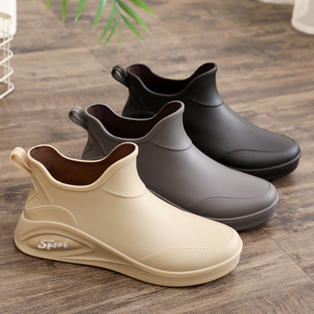 Férfi esőcsizmák munka – vízállóak, csúszásmentes, kopásálló, alacsony szár, hálós bélés