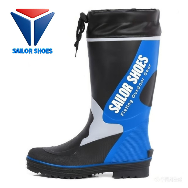 Kültéri vízálló gumicsizma, magas szárú, légáteresztő, meleg bélés, csúszásmentes talp