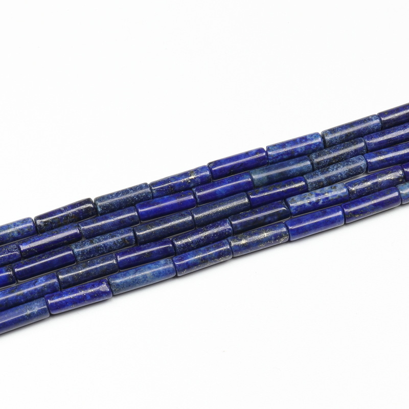 Laisalt nööritavad helmikeste cilindrilises vormis, poleeritud, looduslik toorkivi — Minghui jewelry