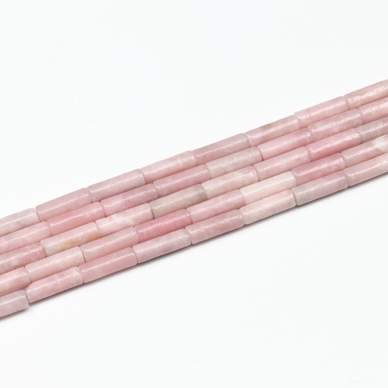 Laisalt nööritavad helmikeste cilindrilises vormis, poleeritud, looduslik toorkivi — Minghui jewelry