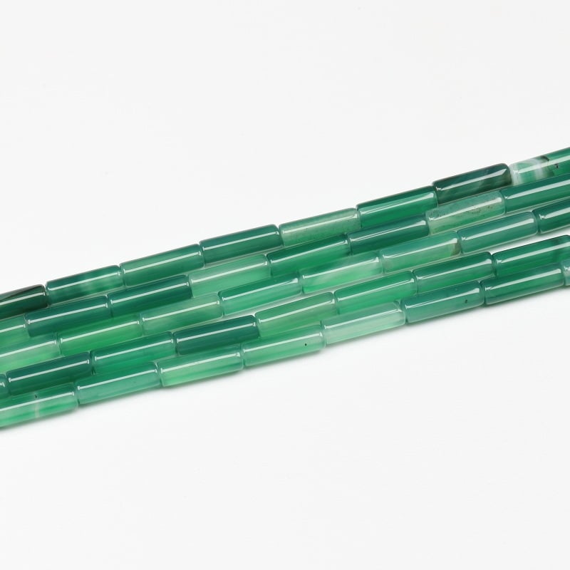 Laisalt nööritavad helmikeste cilindrilises vormis, poleeritud, looduslik toorkivi — Minghui jewelry