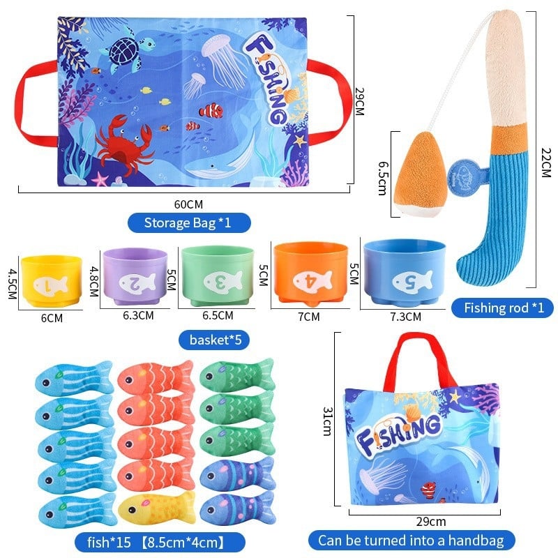 Beebide kangaauto mängukomplekt koos hoiukotiga, vaiba ja vastupidava kanga-raamatuga — arendavad kanga mänguasjad 7–14-aastastele