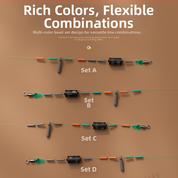 Силиконови space beans за риболов — нова формула, супер стегнати, безопасни за линията, пълен комплект за основна линия