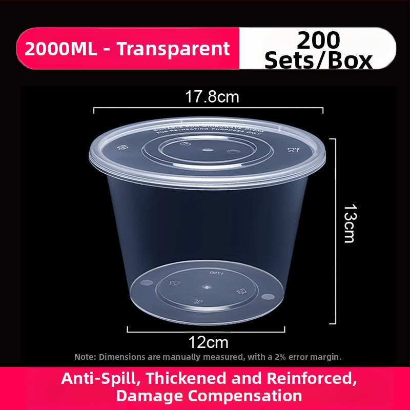 Ühekordselt läbipaistev takeout karp – PP materjal, mikrolaineohutu, sobib mereannid ja marineeritud kala jaoks