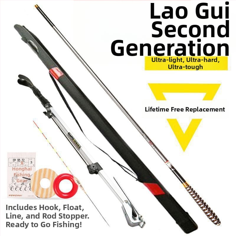 Ogļu šķiedras makšķerkastes komplekts – ultra viegls, ultra stingrs, daudzdaļīgs karpam un karu**tai**