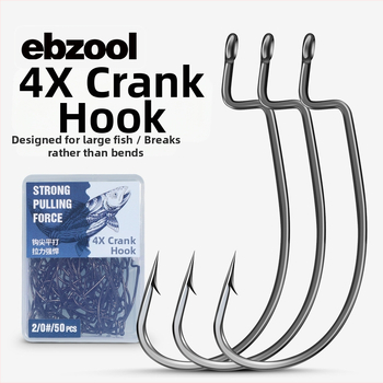 Crank āķis ar plašu vēderu bassam — 1 gab., makšķerēšanai straumēs, upēs, ezeros, jūras krastā, laivā un klintīs