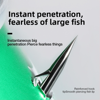 Crank āķis ar plašu vēderu bassam — 1 gab., makšķerēšanai straumēs, upēs, ezeros, jūras krastā, laivā un klintīs