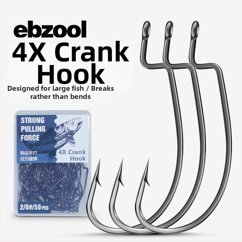 Crank āķis ar plašu vēderu bassam — 1 gab., makšķerēšanai straumēs, upēs, ezeros, jūras krastā, laivā un klintīs