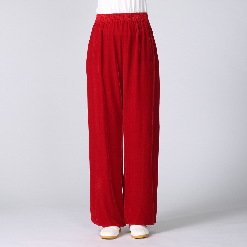 Tai Chi hlače od corduroy tkanine s podstavom od velura, unisex za odrasle, za Tai Chi, jogu, fitness i borilačke vještine