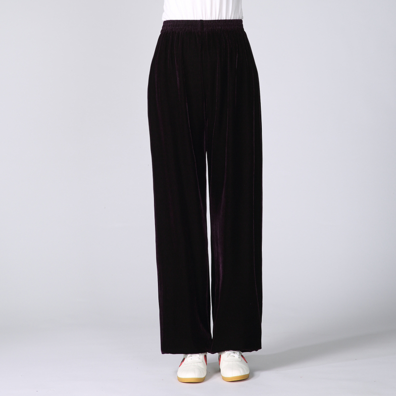 Tai Chi hlače od corduroy tkanine s podstavom od velura, unisex za odrasle, za Tai Chi, jogu, fitness i borilačke vještine
