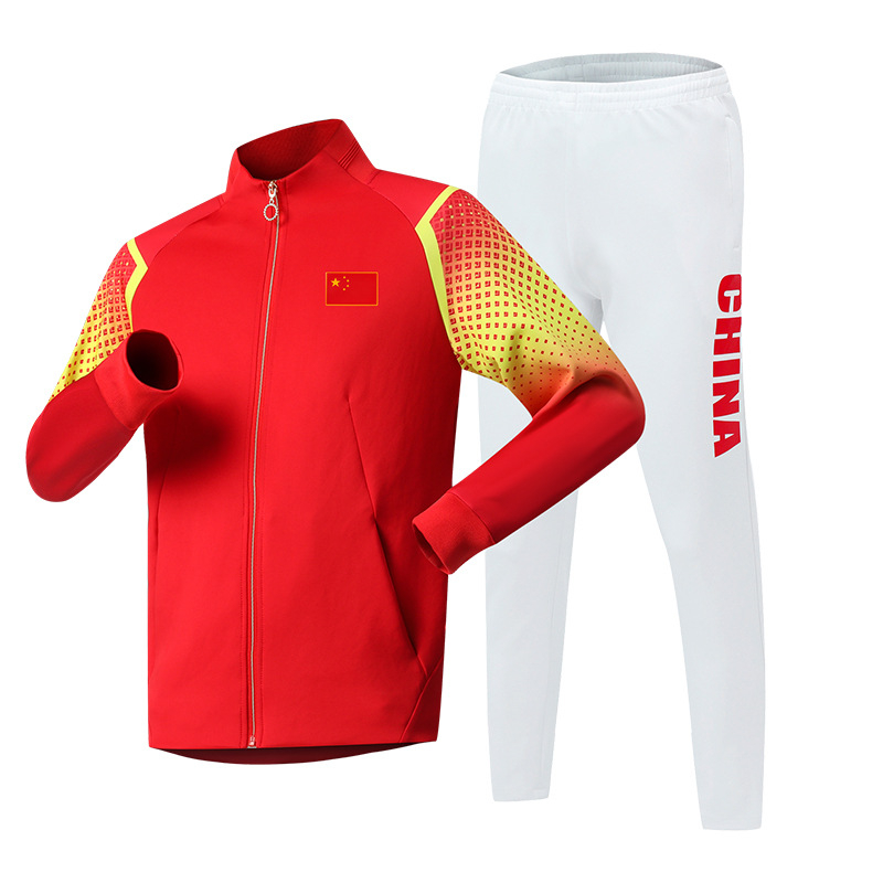 Komandas cīņas mākslas uniformu komplekts - universāls pieaugušajiem, poliester 95%, pavasaris un rudens, stāvošs apkakle