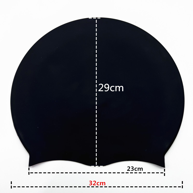 Silikonska kapa za plivanje za žene s dugom kosom, vodootporna, potpuno pokrivanje, pogodna za dugačke pletenice