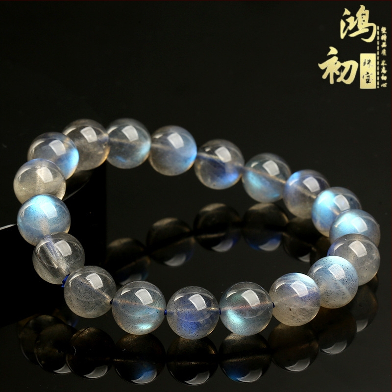 Narukvica od kristalnih perla, etnički stil, plemeniti uzorak, književno-retro stil, polirani završetak