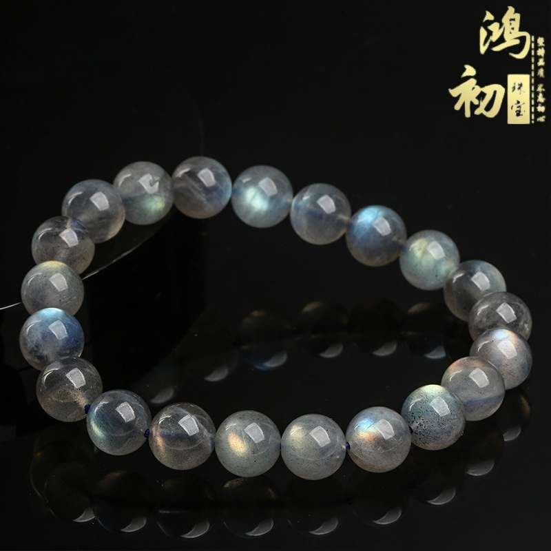 Narukvica od kristalnih perla, etnički stil, plemeniti uzorak, književno-retro stil, polirani završetak