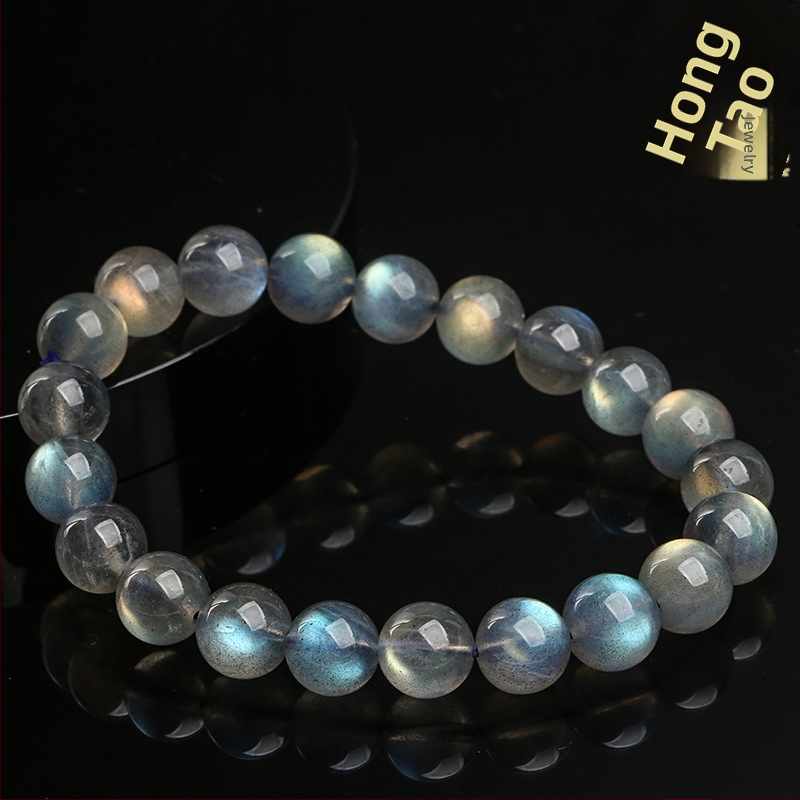 Narukvica od kristalnih perla, etnički stil, plemeniti uzorak, književno-retro stil, polirani završetak