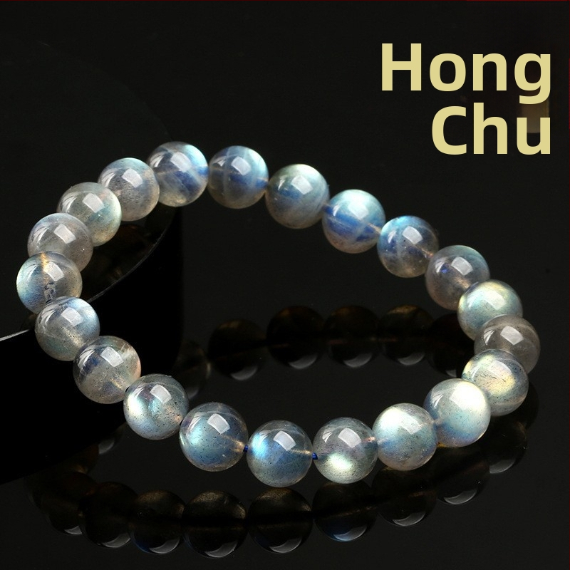 Narukvica od kristalnih perla, etnički stil, plemeniti uzorak, književno-retro stil, polirani završetak