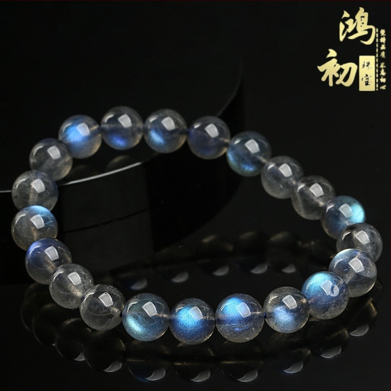 Narukvica od kristalnih perla, etnički stil, plemeniti uzorak, književno-retro stil, polirani završetak