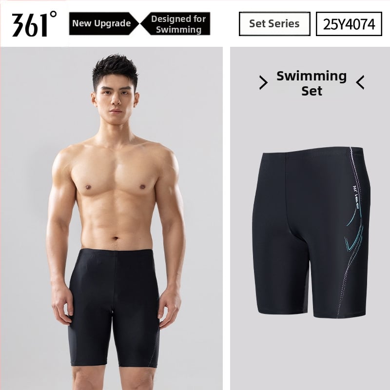 361° Vīriešu sacensību peldkostīms, 3 daļu komplekts ar cepuri un brillēm, poliesters