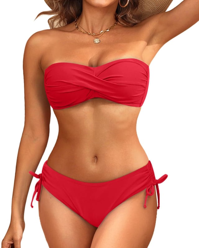 Ženski dvodijelni kupaći kostim s jastučićima za dekol i bez metalne potpore; Materijal: najlon; Sastav: Nylon/nylon 80/20; Podstava: poliester; Težina: 250 g; Model: jednobojni; Kôd proizvoda: 2416; Premium kvaliteta; Bez rukava; Za plivanje.