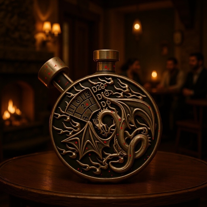 Metalni set kockica, 7-in-1 s mehanizmom pritiska i okretanja, poliedarske kocke za Dungeons & Dragons i stolne RPG igre