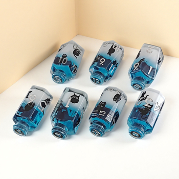 Set kockica od smole D20 – 20-strani polihedar, zaobljeni kutovi, marka Dazzling Dice, prilagodljivo