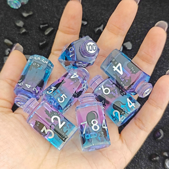 Set kockica od smole D20 – 20-strani polihedar, zaobljeni kutovi, marka Dazzling Dice, prilagodljivo