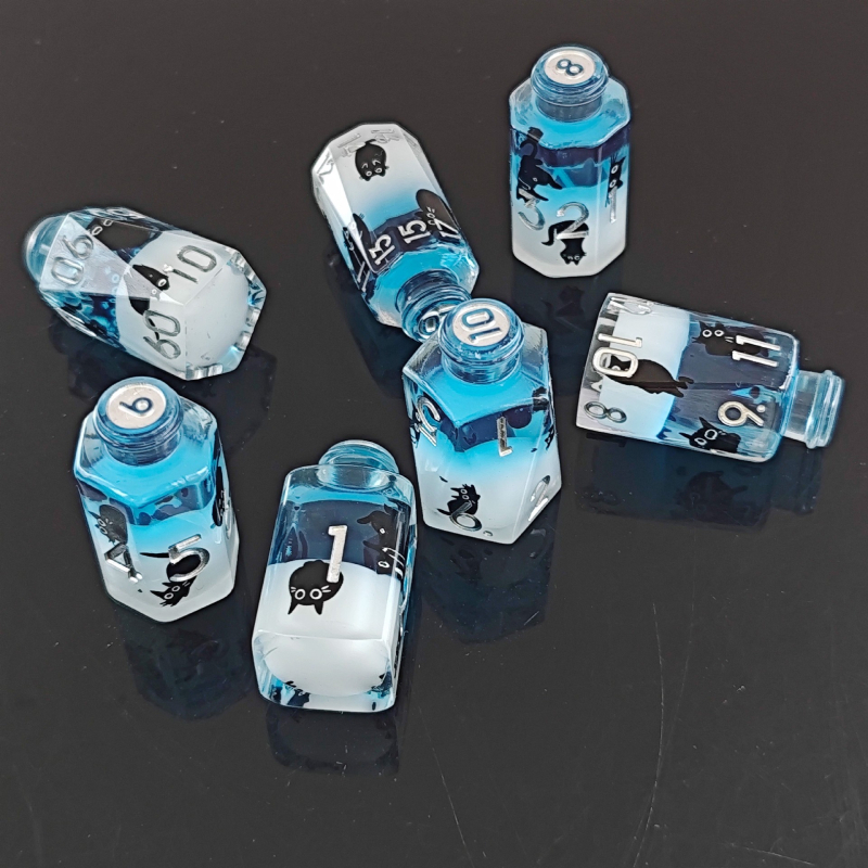 Set kockica od smole D20 – 20-strani polihedar, zaobljeni kutovi, marka Dazzling Dice, prilagodljivo