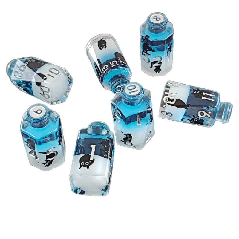 Set kockica od smole D20 – 20-strani polihedar, zaobljeni kutovi, marka Dazzling Dice, prilagodljivo