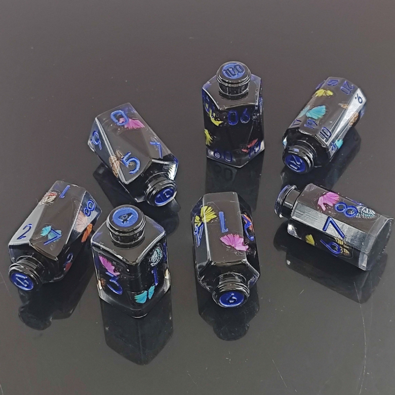 Set kockica od smole D20 – 20-strani polihedar, zaobljeni kutovi, marka Dazzling Dice, prilagodljivo