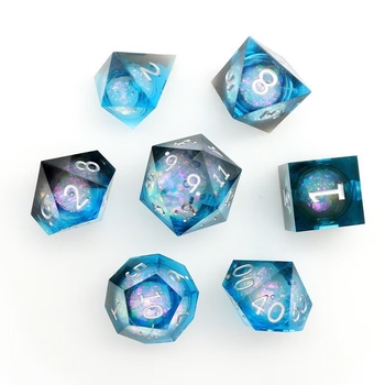 Gyantából készült dobókocka készlet, derékszög-stílus, 100-darabos doboz, testre szabható