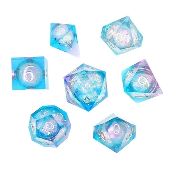 Gyantából készült dobókocka készlet, derékszög-stílus, 100-darabos doboz, testre szabható