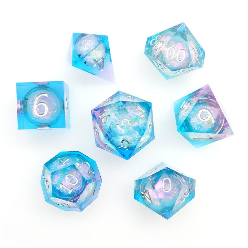 Gyantából készült dobókocka készlet, derékszög-stílus, 100-darabos doboz, testre szabható