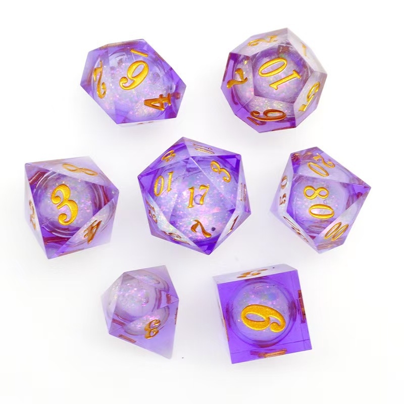 Gyantából készült dobókocka készlet, derékszög-stílus, 100-darabos doboz, testre szabható