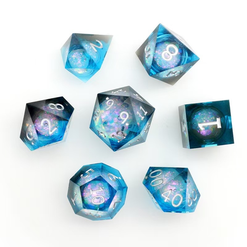 Gyantából készült dobókocka készlet, derékszög-stílus, 100-darabos doboz, testre szabható