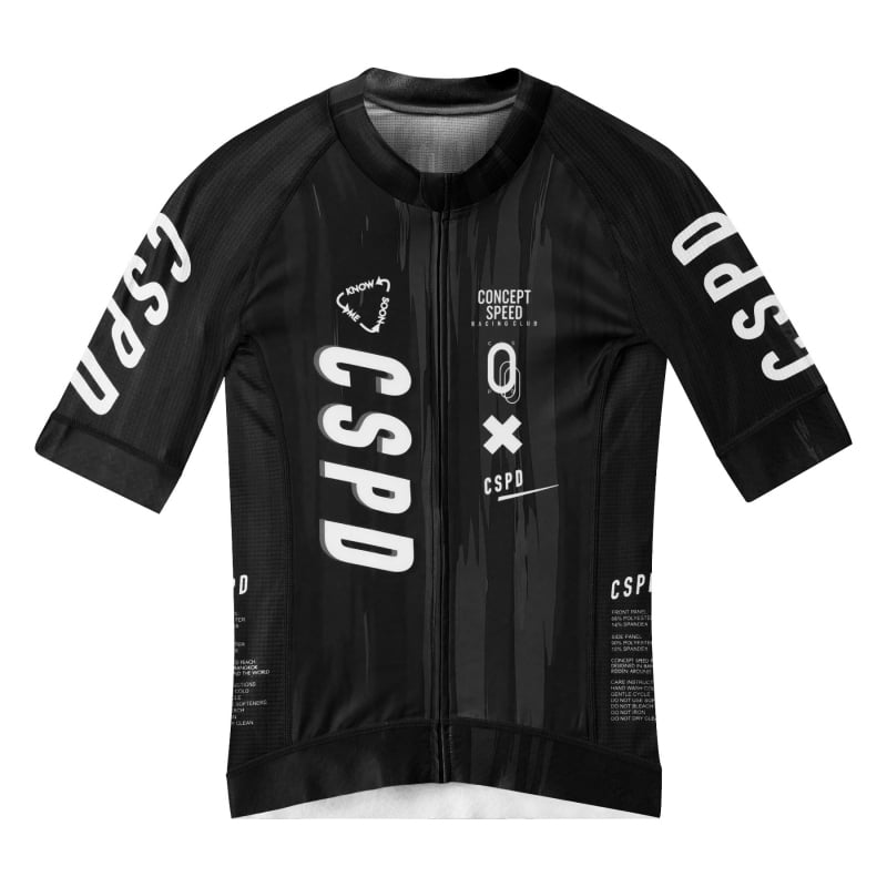 Garās piedurknes velosipēdu džersijs ceļam, unisex, poliesters, mitrumu vadīšana, vasara